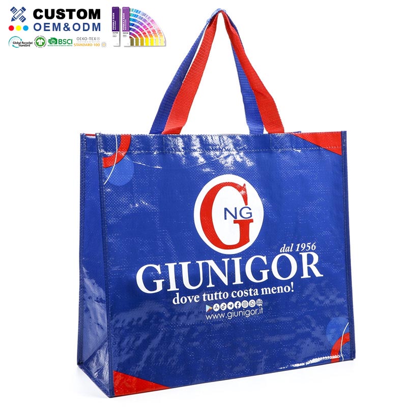 Twin Color Handtag PP Woven Lamination Shopper