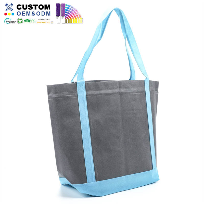 Two Tone Non Woven Beach Bag Shopper Tote